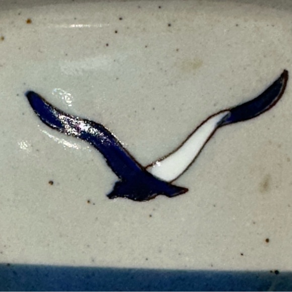Ceramic Painted Seagull Catchall Bird Beach Scene Soap Dish Jewelry Tray Small - Picture 3 of 8